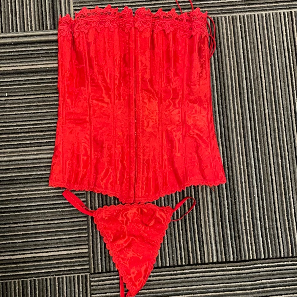 Fredericks of Hollywood satin corset
